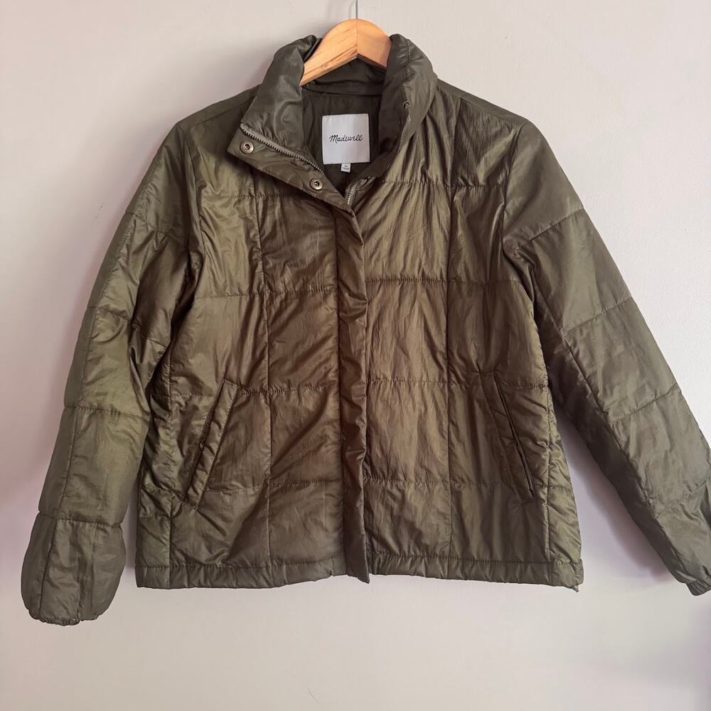 Madewell Olive Green Travel Buddy Packable Puffer Jacket XS
